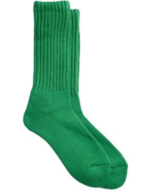 RoToTo Loose Pile Crew Socks - Grün
