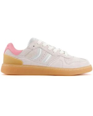 Coolway Schoenen ,Grijs ,Suède Goal Sneaker - Wit