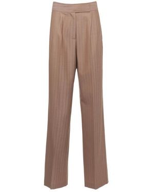 Etro Woll Palazzo Hose - Braun