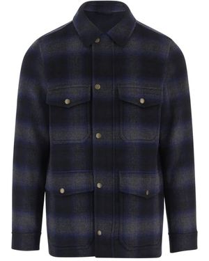 Woolrich Wolmix Overhemd Met Ruitpatroon - Blauw
