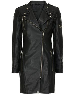 Notyz Lange Bikerjacke - Schwarz