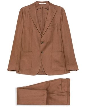 Tagliatore Single Breasted Suits - Bruin