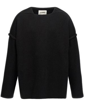 Jil Sander Round-Neck Knitwear - Noir