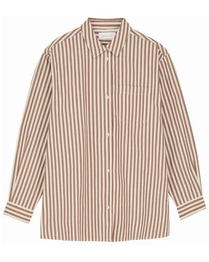Skall Studio Overhemden ,Bruin ,Katoen Edgar Shirt - Naturel