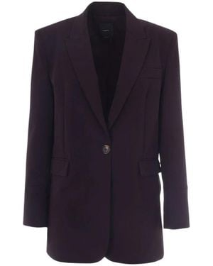 Pinko Jassen ,Paars ,Oversized Blazer - Blauw