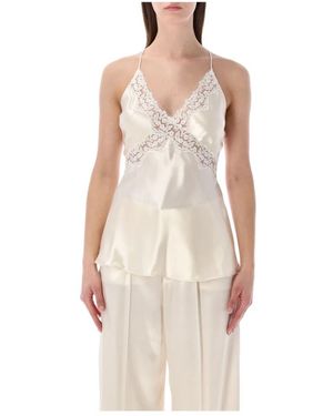 Alberta Ferretti Sleeveless Tops - Natural