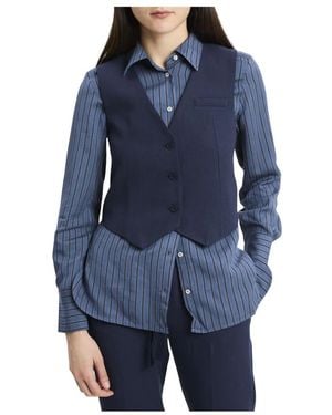 Semicouture Waistcoats - Blue