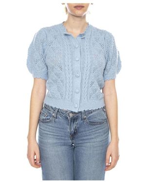 Levi's Truien & Vesten ,Blauw ,Katoen Pauline Pointelle Ss Cardi