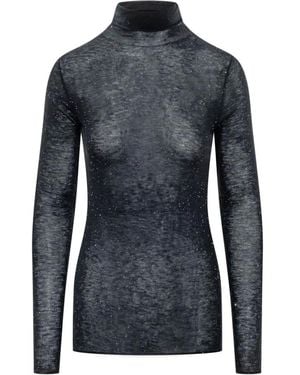 Pinko Truien & Vesten ,Blauw ,Wol Moss Maglia Ultraf