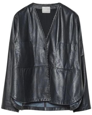 forte_forte Veste Kimono Perlé - Schwarz