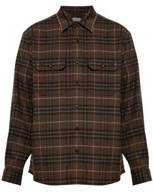 Burberry Overhemden ,Bruin ,Wol Wol T-Shirt 'Cadoc'