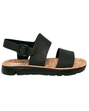Camper Flat Sandals - Negro
