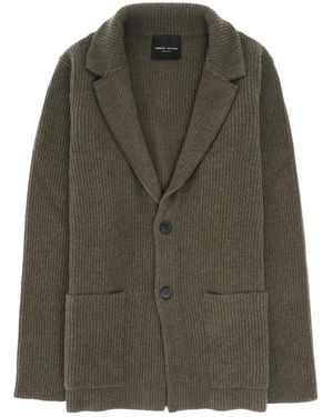 Roberto Collina Gerippter Cardigan Aus Superfeiner Wolle - Grün