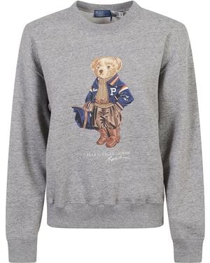 Ralph Lauren Polo Bear Rundhals-Sweatshirt - Grau
