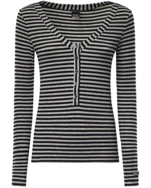 Pinko V-Ausschnitt Strickware - Schwarz