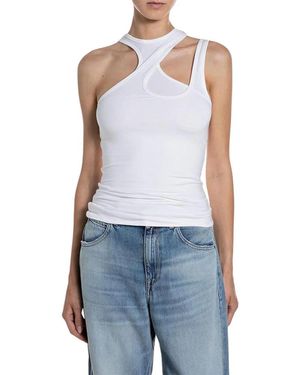 Replay Tops ,Wit ,Blouses & Shirts - Blauw
