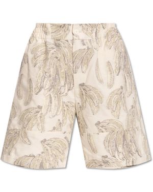 Jacquemus Korte Broeken ,Katoen Shorts Met Patroon - Naturel