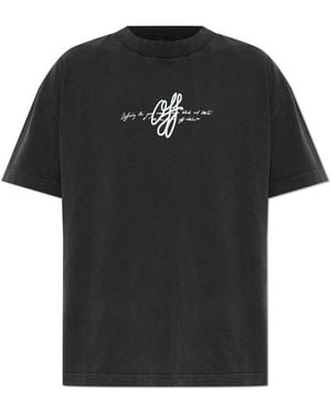 Off-White c/o Virgil Abloh Stroke T-Shirt - Schwarz