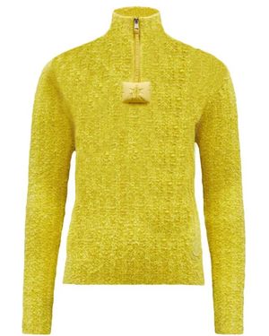 Moncler Truien & Vesten ,Geel ,Katoen Zipper Up Collar Padded Z