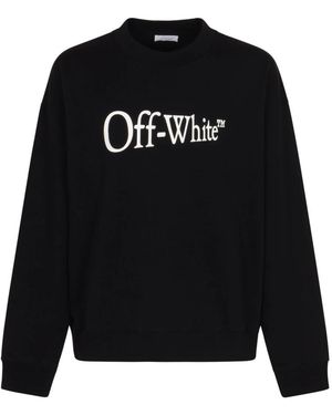 Off-White c/o Virgil Abloh Hoodies & Sweatvesten ,Zwart ,Katoen Run Arrow Skate Crewneck