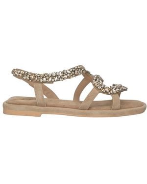 Alma En Pena. Flat Sandals - Neutro