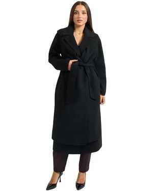 Manila Grace Belted Coats - Negro