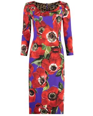 Dolce & Gabbana Midi Dresses - Rosso