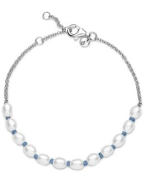 PANDORA Weiß Perle Eleganz Armband - Mettallic