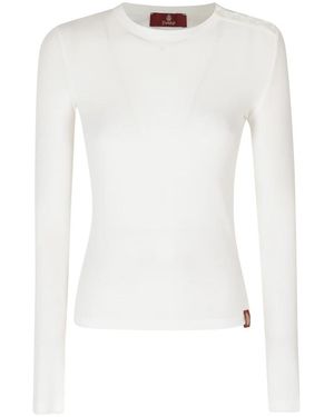 Dondup Langarm-T-Shirt - Weiß
