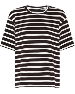 Bruuns Bazaar Tops ,Bruin ,Iguanura Bb Basic Tee - Zwart