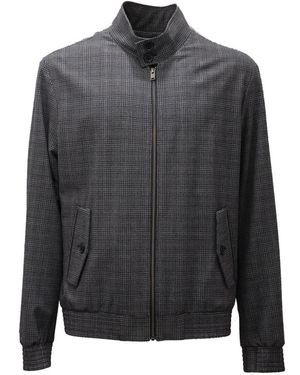 SELECTED Hoodies & Sweatvesten ,Blauw ,Katoen Grijze Geruite Jas - Grijs