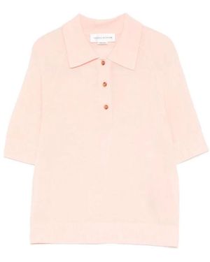 Victoria Beckham Polo-Top Mit Knöpfen - Pink