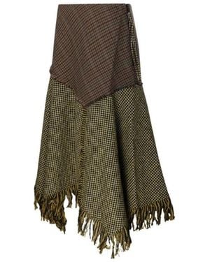 Ganni Midi Skirts - Natural