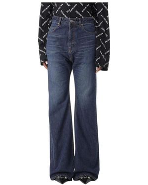 Balenciaga Stijlvolle Wide Leg Jeans - Blauw