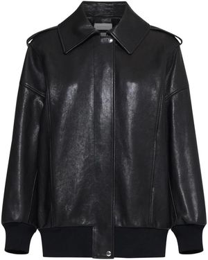 McQueen Leather Jackets - Black