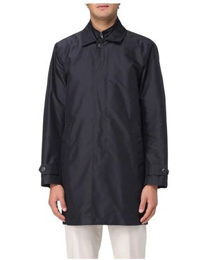 Fay Morgen Front Trench Mantel - Blau