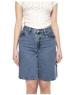 Levi's Korte Broeken ,Blauw ,Katoen Baggy Dad Jort