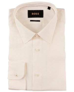 BOSS Formal Shirts - Natural
