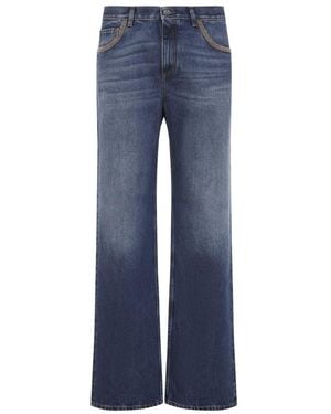 Etro Straight Jeans - Azul