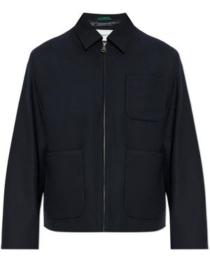 Lacoste Wollen Twill Jas - Blauw