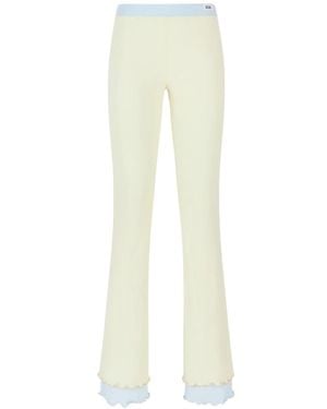 Gcds Broeken ,Geel ,Nylon Tulle Flare Broeken