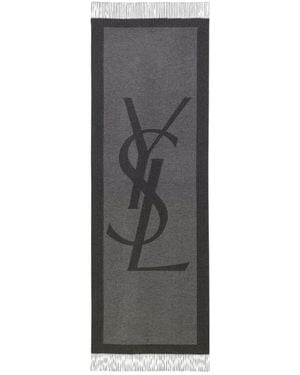 Saint Laurent Winter Scarves - Grey