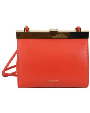 Sportmax Orangefarbene Schultertasche Calco - Rot
