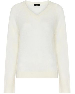 Bruuns Bazaar V-Neck Knitwear - White