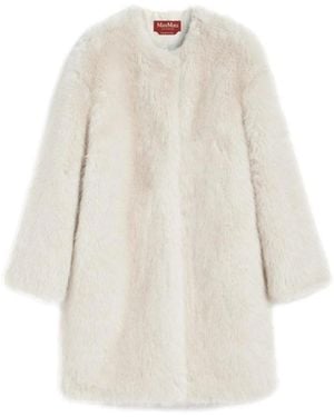 Max Mara Faux Fur & Shearling Jackets - White