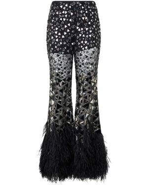 Alberta Ferretti Wide Trousers - Negro