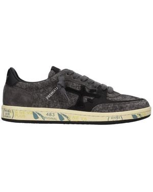 Premiata Schoenen ,Grijs ,Leer Bskt Clayd 8713 - Zwart