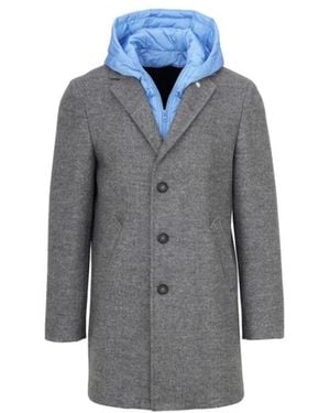 Manuel Ritz Single-Breasted Coats - Grigio