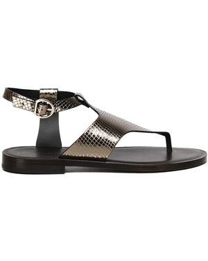 Giuliano Galiano Flat Sandals - Nero