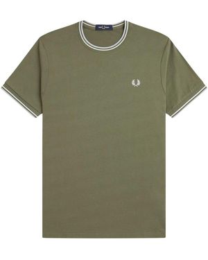 Fred Perry Twin Tipped T-Shirt - Groen